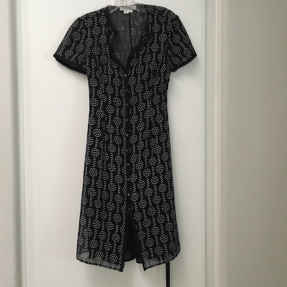 NWOT Kay Unger polka dot silk dress - Picture 1 of 5